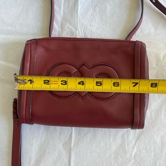 Cole Haan Camlin Logo Mini Crossbody Burgundy Red Leather - Picture 12 of 16